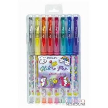 Set 8 penne glitterate e...
