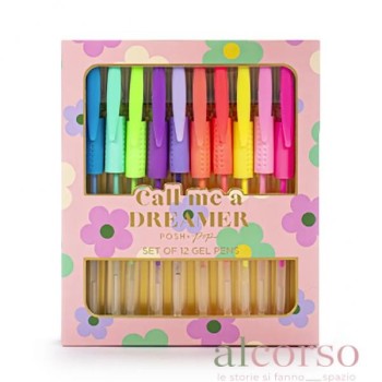 Set di 12 penne a gel -...