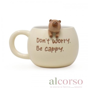 Tazza beige con capibara -...