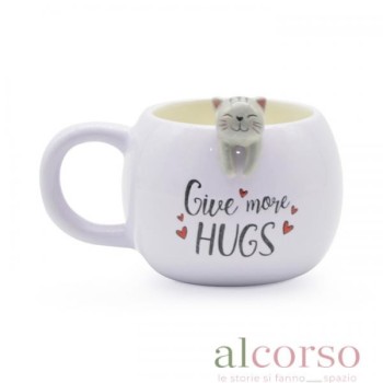 Tazza lilla con gatto -...