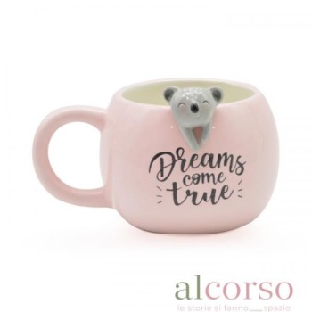 Tazza rosa con koala -...
